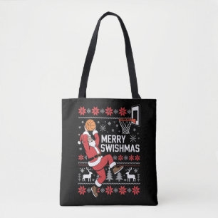 Bolsa Tote Feliz Natal de Basquete Swishmas Natal Feio