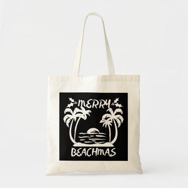 Bolsa Tote Feliz Natal de Praia em Julho (Frente)