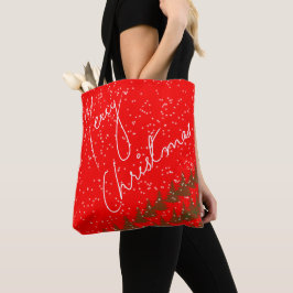 Bolsa Tote Feliz Natal Desenhado à Mão