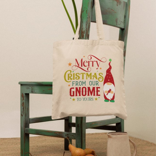 Bolsa Tote Feliz Natal Do Nosso Gnomo Para O Seu (Criador carregado)