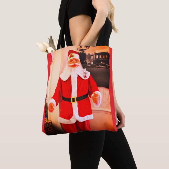 Bolsa Tote Feliz Natal dos Papais noeis (Close Up)