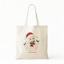 Feliz Natal Fantasma Fofo Bebendo Cacau Quente Cam