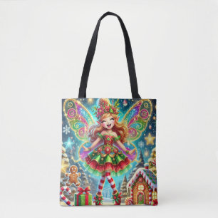 Bolsa Tote Feliz Natal Feliz Fada Magia