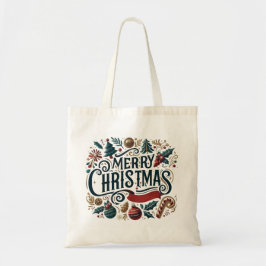 Bolsa Tote Feliz Natal Festivo e Cordial