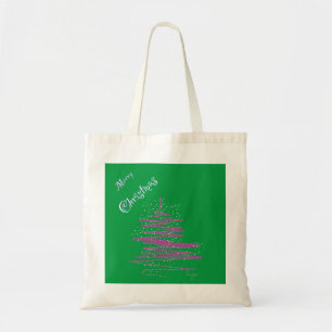 Bolsa Tote Feliz Natal Flocos de Neve