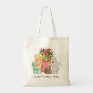 Bolsa Tote Feliz Natal Koala Bear Hang Wreath