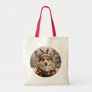 Bolsa Tote Feliz Natal Pembroke Welsh Corgi