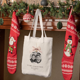 Bolsa Tote "Feliz Natal Personalizado com Foto