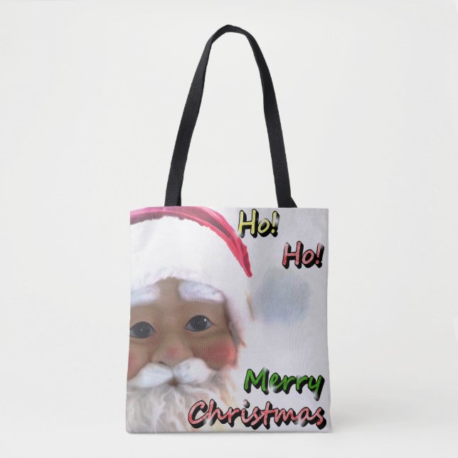 Bolsa Tote Feliz Natal Santa Clause (Frente)