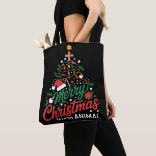 Bolsa Tote Feliz Natal Seu Animal Imundo Família Natal Divert