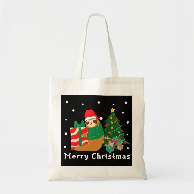 Bolsa Tote Feliz Natal Sloth Natal (Frente)