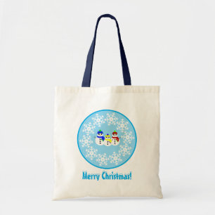 Bolsa Tote Feliz Natal! Snowmen Tote Bag