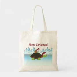 Bolsa Tote Feliz Natal! Tartaruga e Caracol
