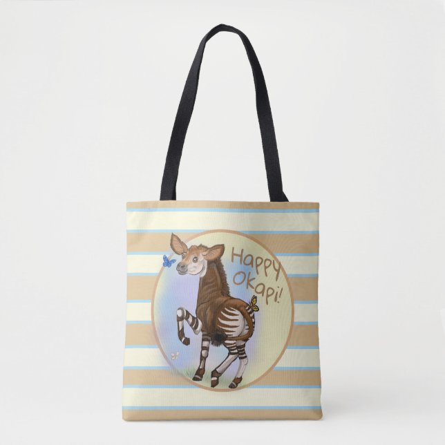 Bolsa Tote Feliz Okapi! (Frente)