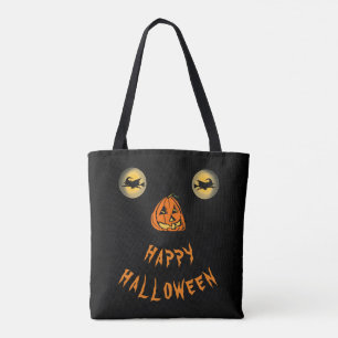 Bolsa Tote Feliz Olhos Testemunhas De Halloween E Nariz De Ab