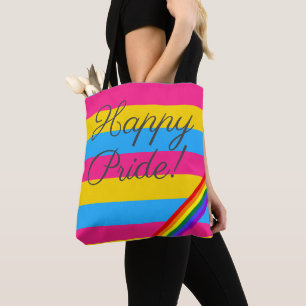 Bolsa Tote Feliz Orgulho Bandeira Pansexual