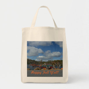 Bolsa Tote Feliz outono, Y'all Autumn Rustic Art