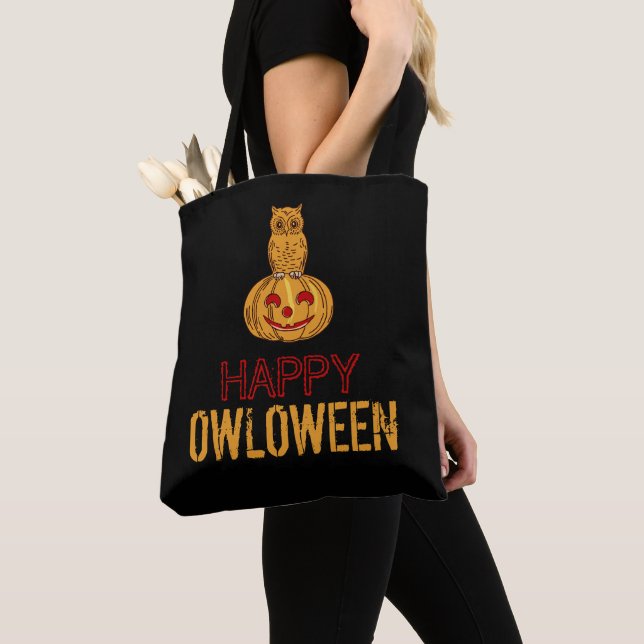 Bolsa Tote Feliz Owloween, Halloween (Close Up)