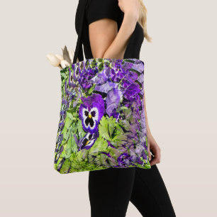 Bolsa Tote Feliz Pansies...