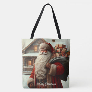 Bolsa Tote Feliz Papais noeis de Natal