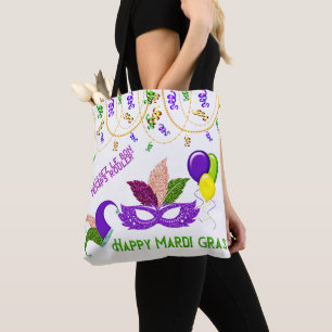 Bolsa Tote Feliz Partido Mardi Gras Celebração Colombina M