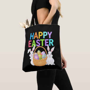 Bolsa Tote Feliz Páscoa 2025  Ovos Coelho Bonito Coelho