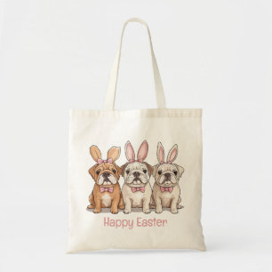Bolsa Tote Feliz Páscoa English Bulldogs