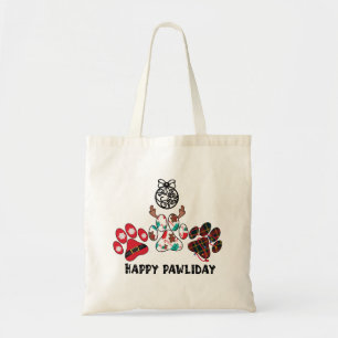 Bolsa Tote Feliz Pawliday - Saco de Compras de Natal