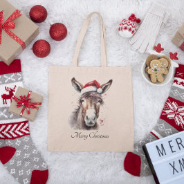 Bolsa Tote Feliz Pequeno Cachorro de Natal, personalizado