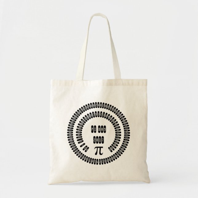 Bolsa Tote Feliz Pi Day 2017 - Dígitos Matemáticos 3.14 (Frente)