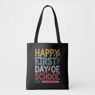 Bolsa Tote Feliz Primeiro Dia De Aula De Volta À Escola 