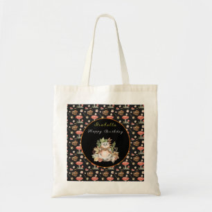 Bolsa Tote Feliz Raccoon Personalize Texto e Cor