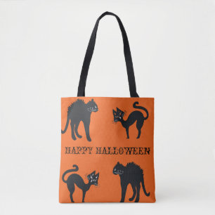 Bolsa Tote Feliz Saco de Brinquedos Pretos do Halloween