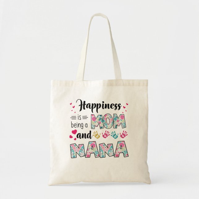 Bolsa Tote Feliz ser mãe e avó (Frente)