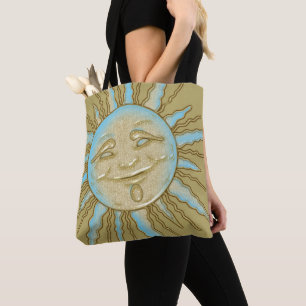 Bolsa Tote Feliz Verão sorrindo Trabalho de arte de sol Tot