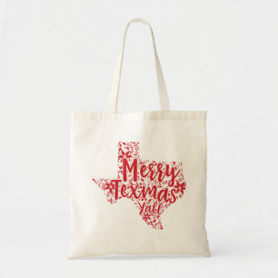 Bolsa Tote Feliz Vermelha Texmas Y'all Texas Christmas Tote B