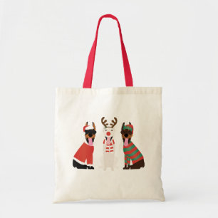 Bolsa Tote Feliz Woofmas Dobermann - Cães de Natal