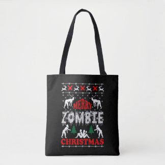 Bolsa Tote Feliz Zombie Natal Ugly Sweater