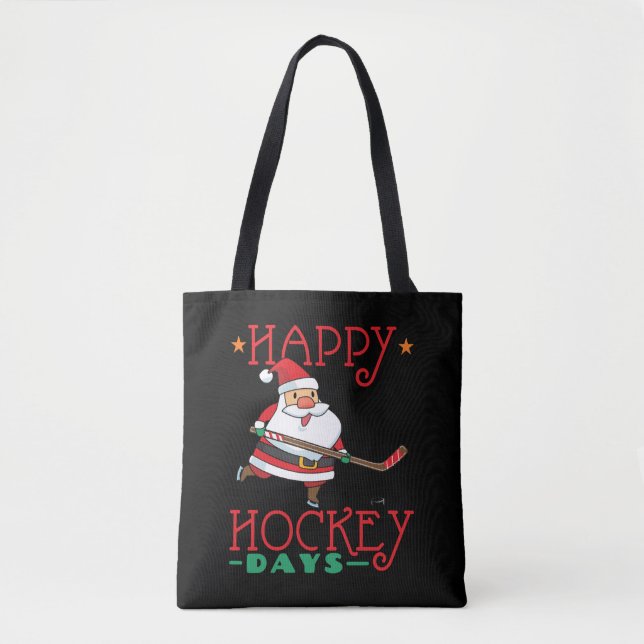 Bolsa Tote Felizes Dias de Hóquei - Natal de Hóquei (Frente)