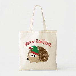 Bolsa Tote Felizes Festas! Elfo ouriço