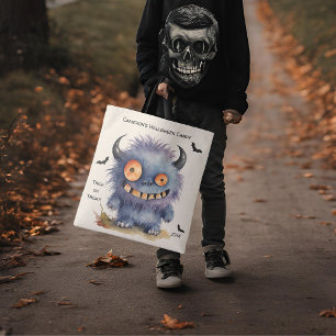 Bolsa Tote Felpudo Monster Halloween Candy