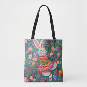 Bolsa Tote Felz pascoa Bunny Dance