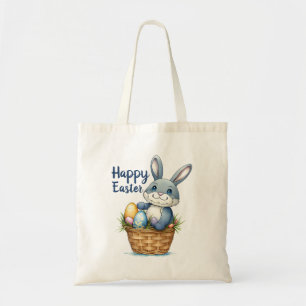 Bolsa Tote Felz pascoa, Coelhinho Na Cesta De Ovos