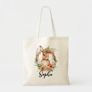 Bolsa Tote Felz pascoa Personalizado De Caça De Ovos De Coelh