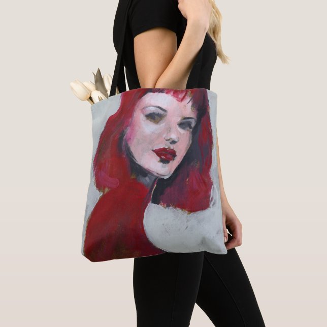 Bolsa Tote Fem Retrato - Vermelho (Close Up)