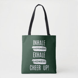 BOLSA TOTE FEMININA INSPIRAÇÃO INALE E EXALE ALEGR