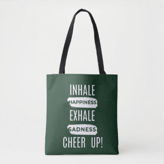 BOLSA TOTE FEMININA INSPIRAÇÃO INALE E EXALE ALEGR
