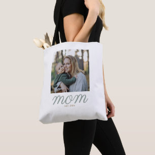 Bolsa Tote Feminino Verde Sage e Dourado Estabelecido Foto da