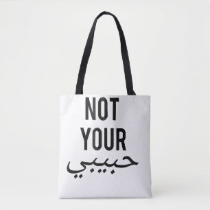 Bolsa Tote Feminismo Camiseta de protesto feminino Não é a su