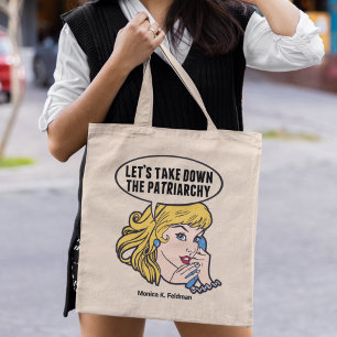 Bolsa Tote Feminista Engraçado Citação dos Direitos das Mu